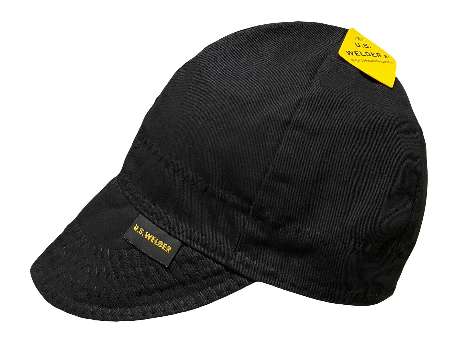 12 ea1 Dozen US WELDER Welding Cap Hat Solid Black Reversible Comeaux Supply NWT