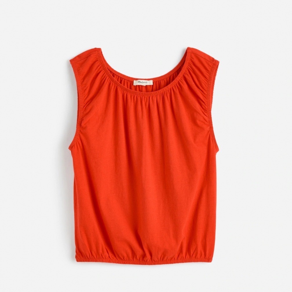 Madewell bubble tee red NWT XS