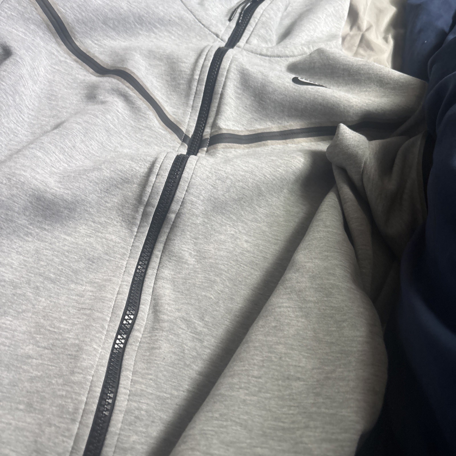 Nike Men’s Tech Windrunner Fleece Full Zip Hooded Jacket Size M Grey CU4489-063