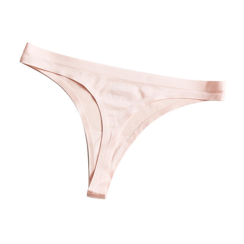 Women’s Sexy Thongs Cotton G-string Briefs T-back Invisible Middle Waist Panties