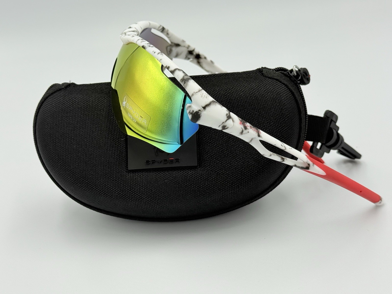 Spyder SP6031 Men’s Sunglasses Granite Plastic Frame With Rainbow Shield -NEW!!