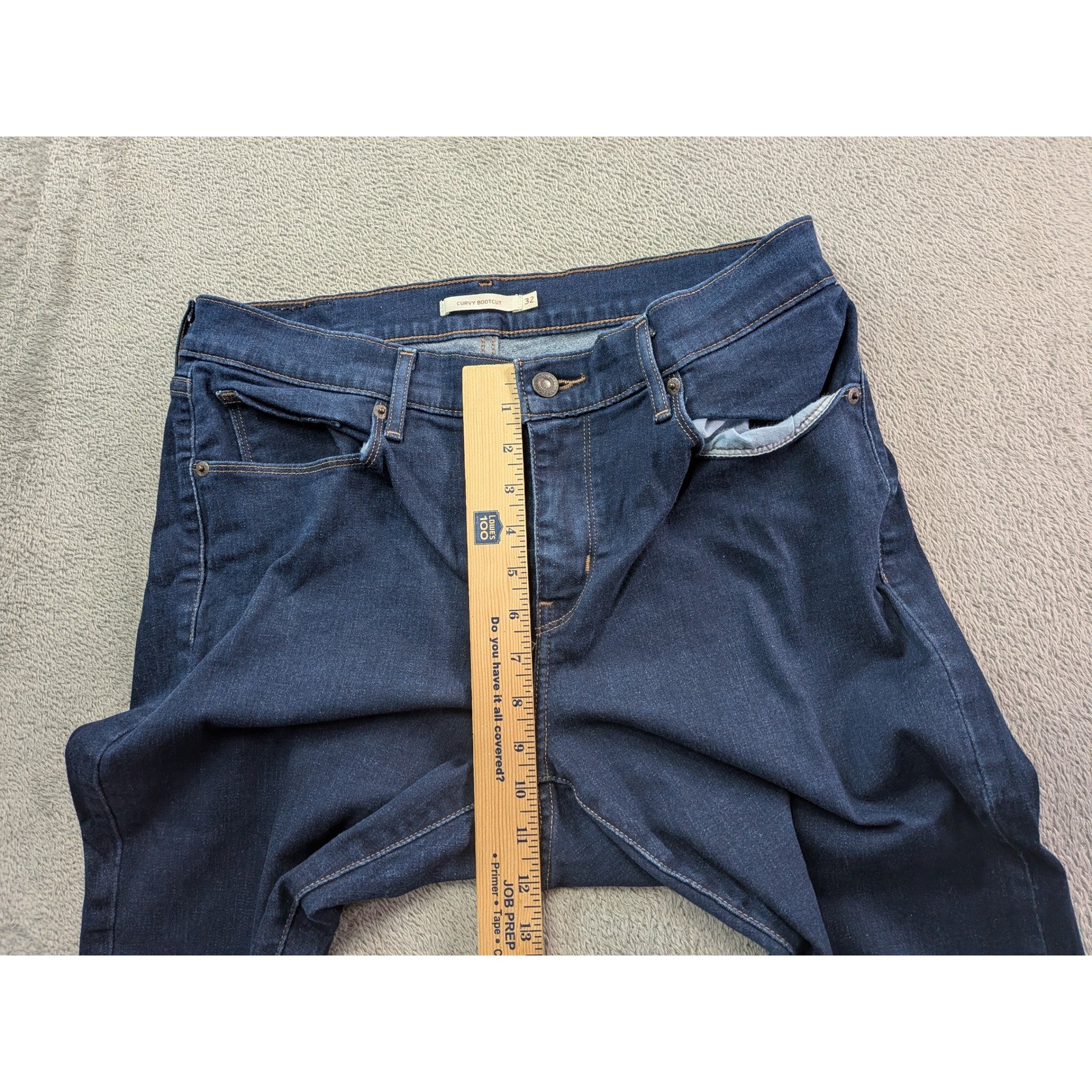 Levis Curvy Bootcut Jeans Mens Dark Wash Indigo Denim 57970-0010 W32 L32