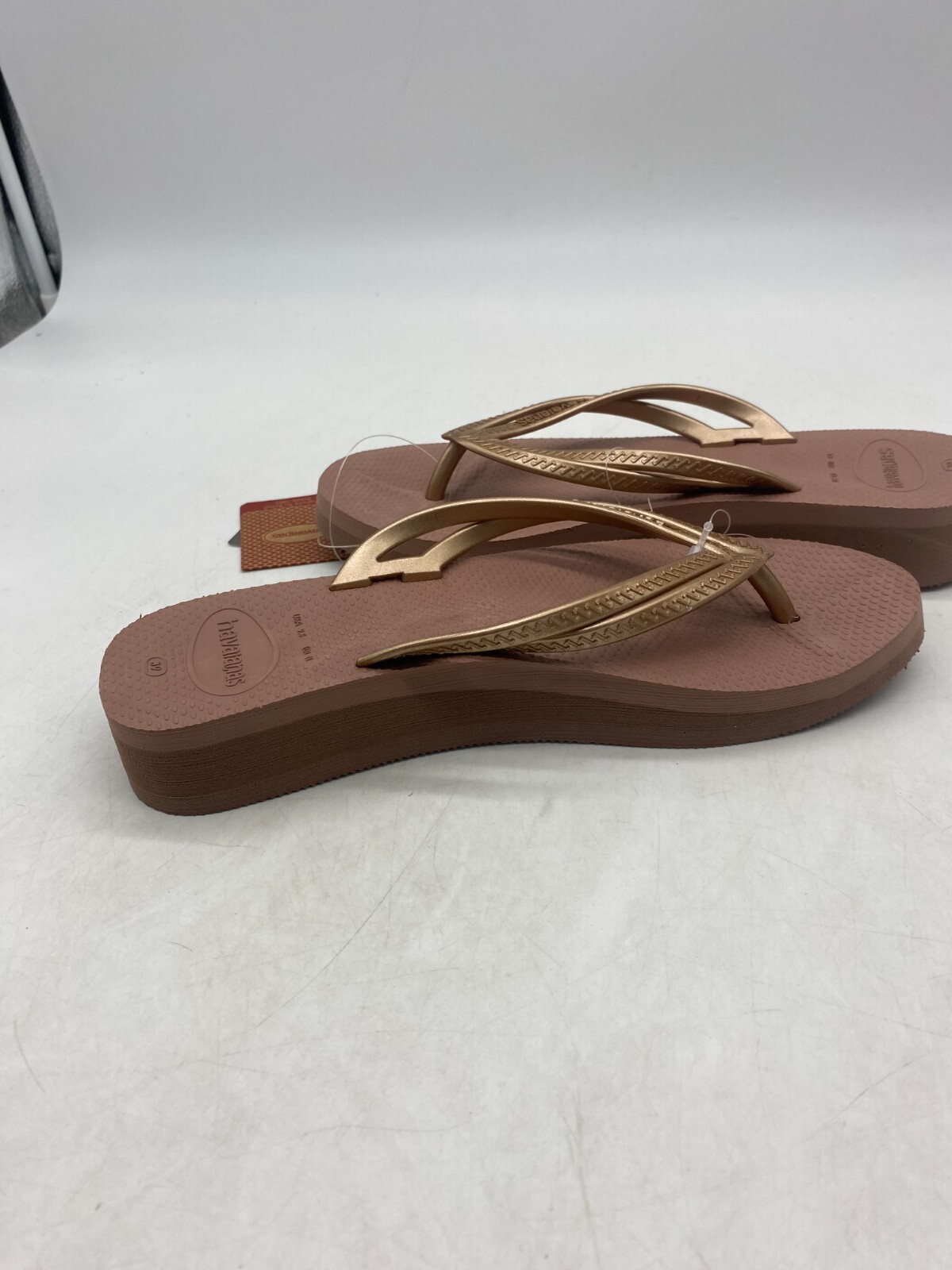 Havaianas Cappuccino Wedge Flip Flops Women’s Sz 39 BR / 9.5 US