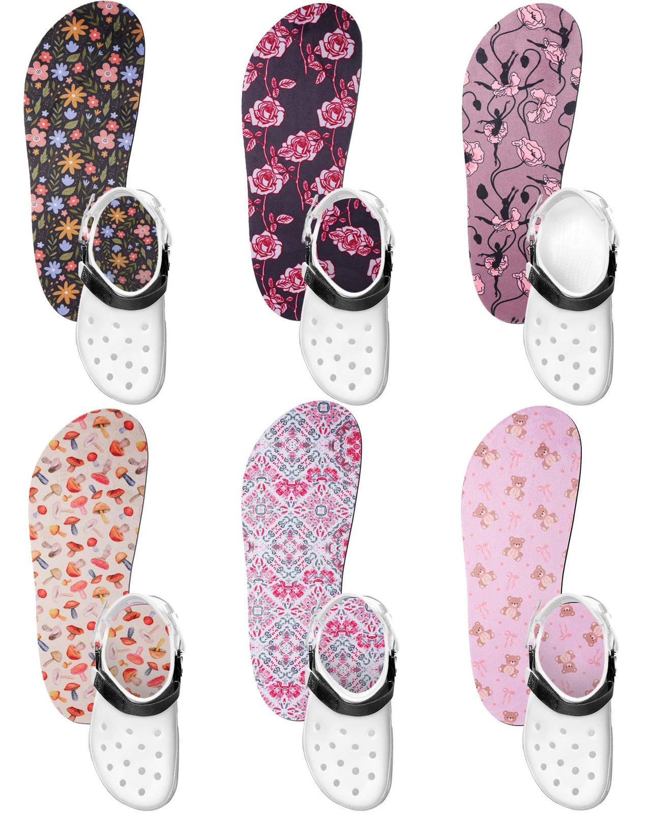 6 Pairs Shoe Insoles for Clog Garden Breathable Shoe Insoles Inserts No Show …