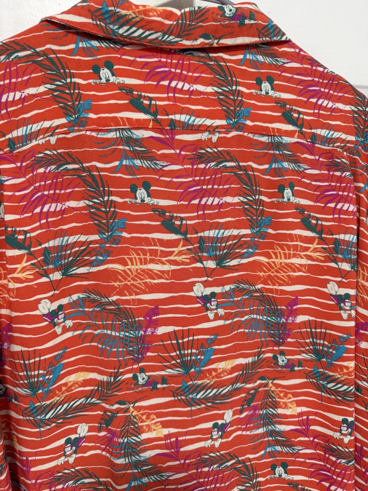 Disney Mickey Mouse Resort Button Down Hawaiian Mens Shirt
