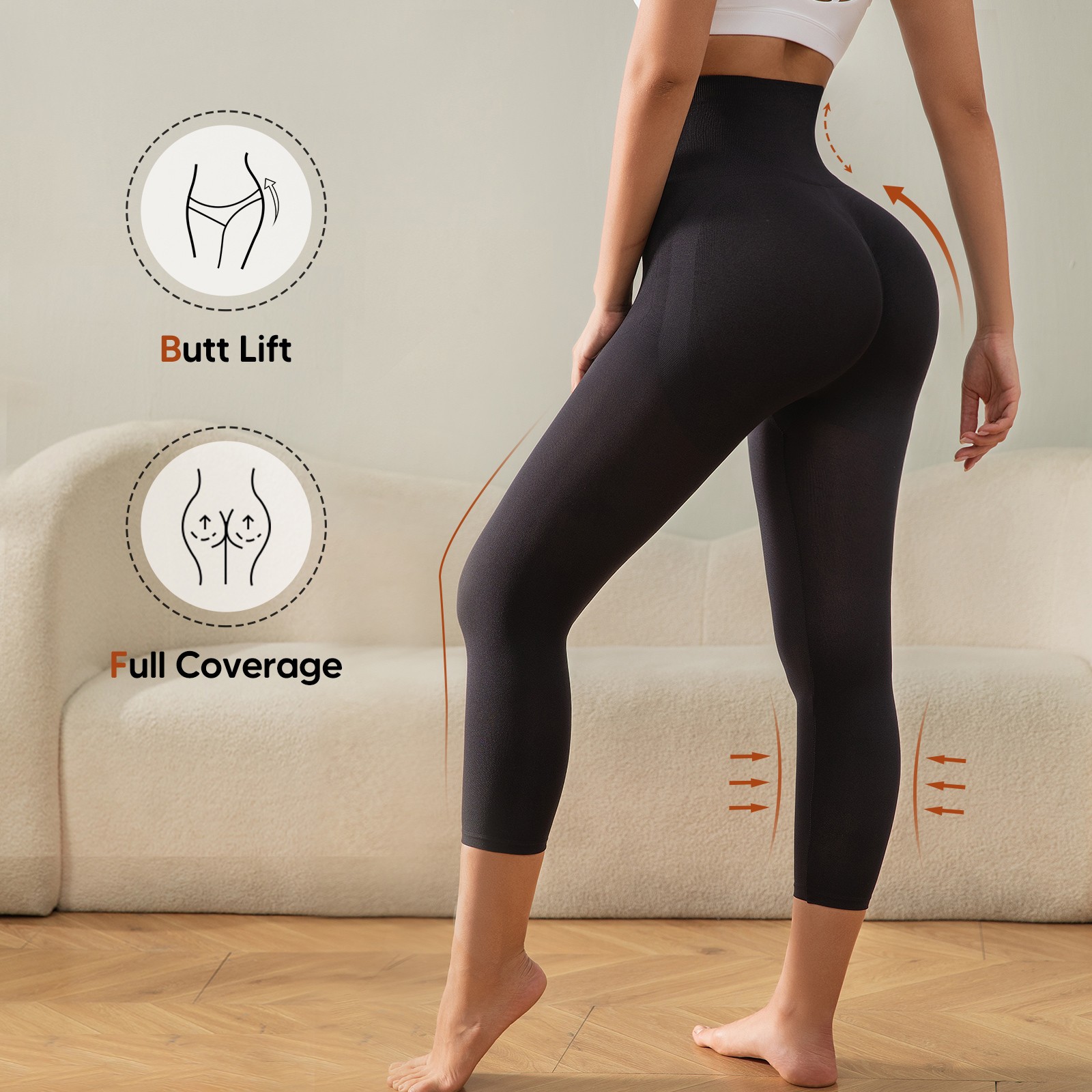 Women Anti Cellulite Compression Capris Thigh Slimmer Slimming Body Shaper