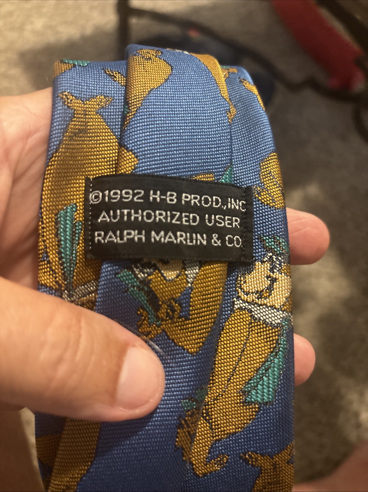 Ralph Marlin Yogi Bear Hanna Barbera 1992 Cartoon Necktie Vintage Classic