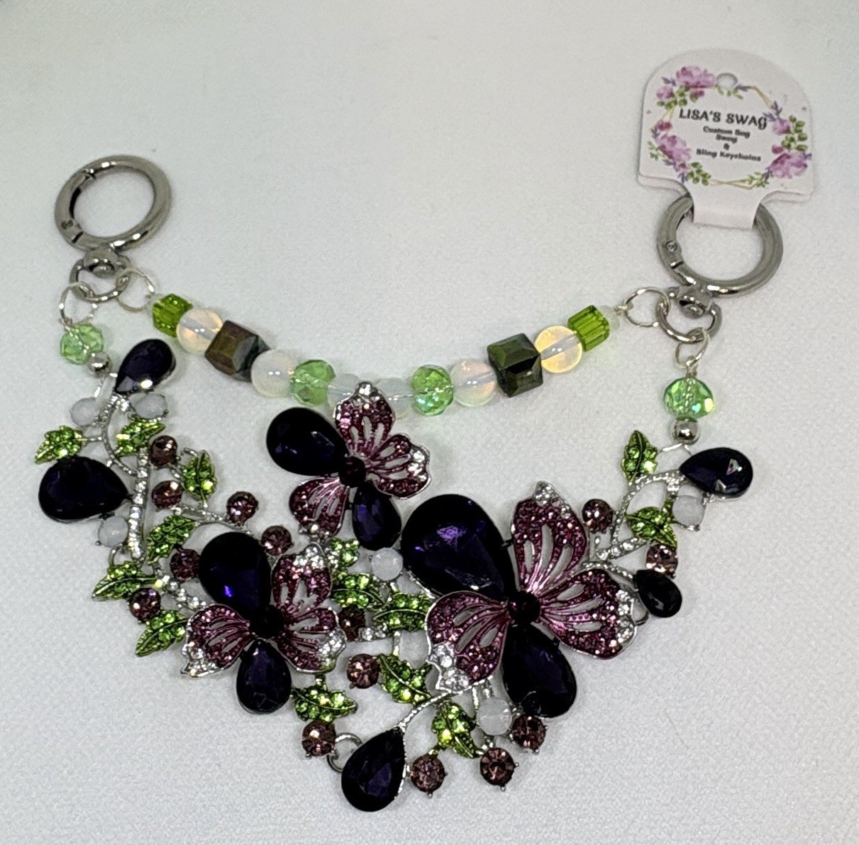 Handmade✨Handbag Jewelry✨Purse Bling✨Bag Swag✨Bag Charm✨Keychain✨2 Piece Set✨NWT