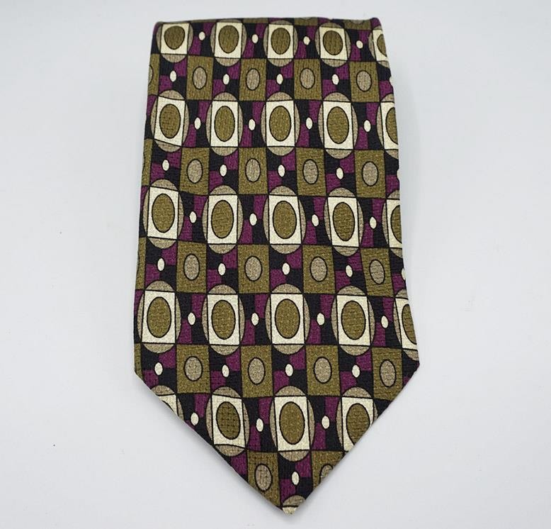 Silk Tie Necktie Stefano Milano Wide 3-3/4″