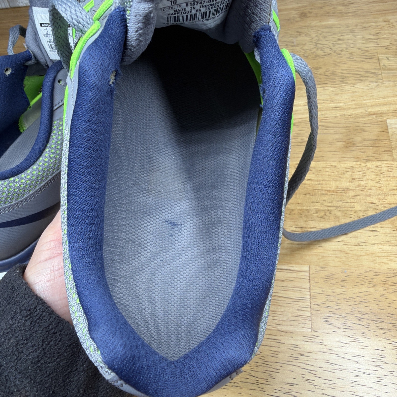 Men’s Nike Air Max Dynasty Grey/Lime Green/White Size 10