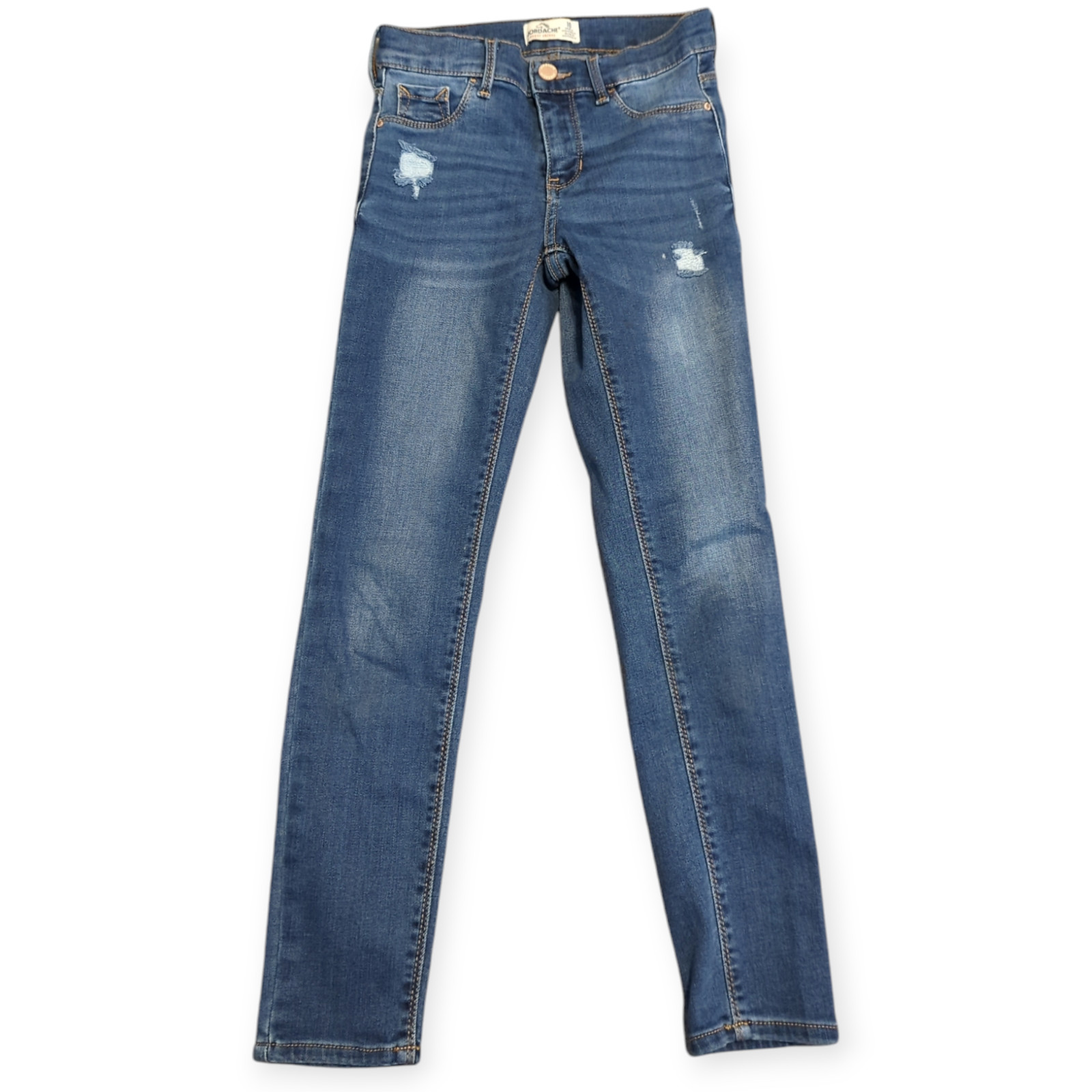 JORDACHE Super Skinny Distressed Blue Jeans Denim Girls Size 10 SLIM