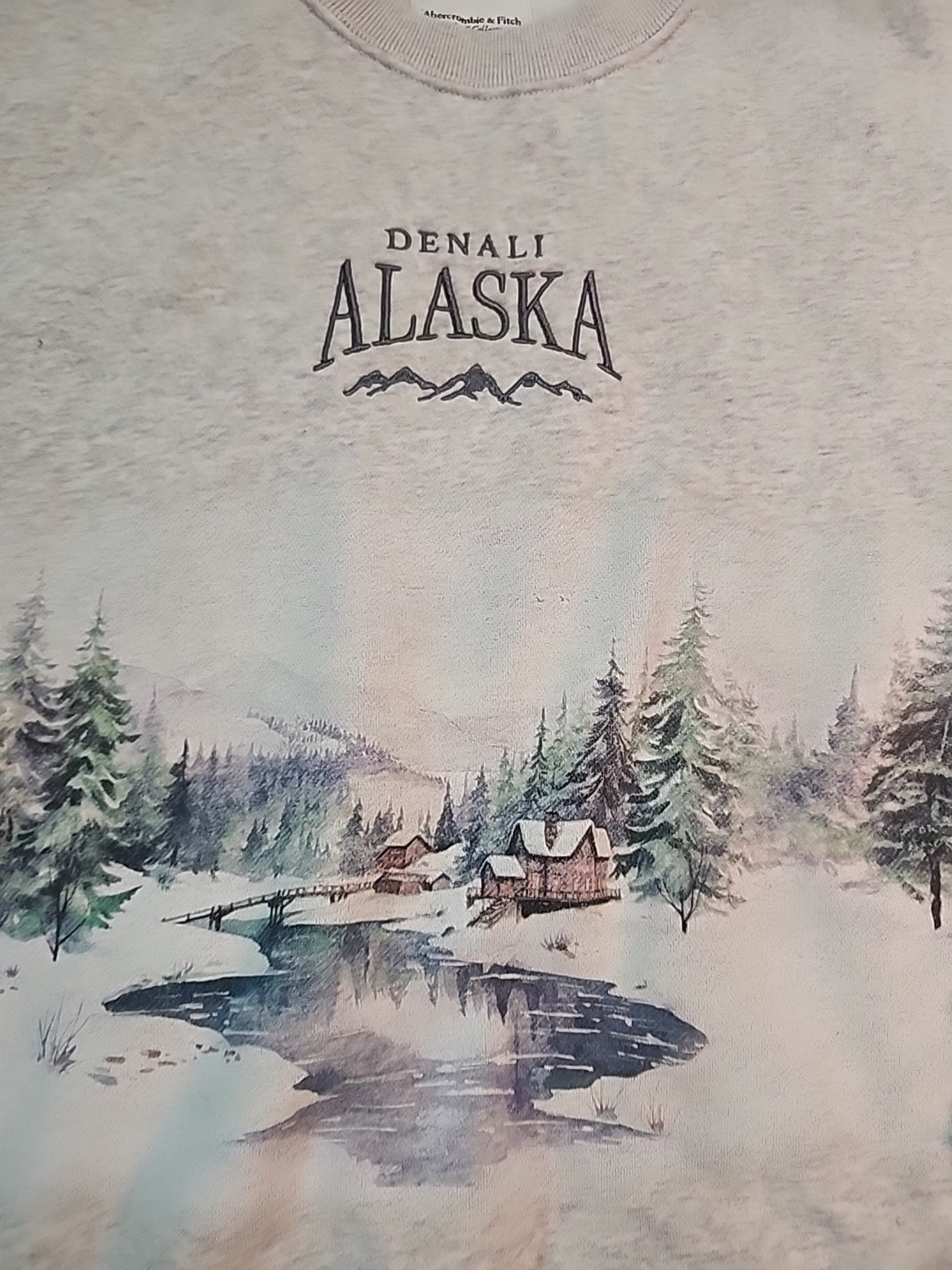 Abercrombie Denali Alaska Crewneck Soft A&F Sweatshirt Large Euc