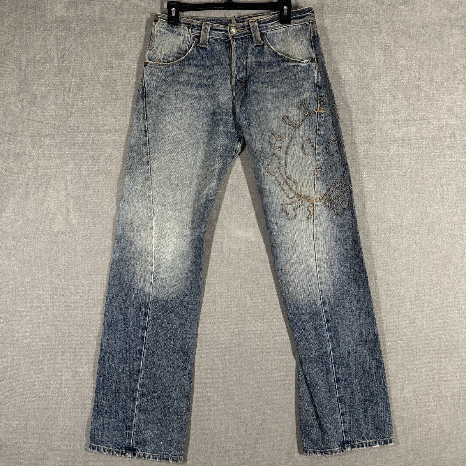 RARE Levi’s Engineered Jeans Twisted Denim Vintage 1999 Mens 30×33 Indigo Skull