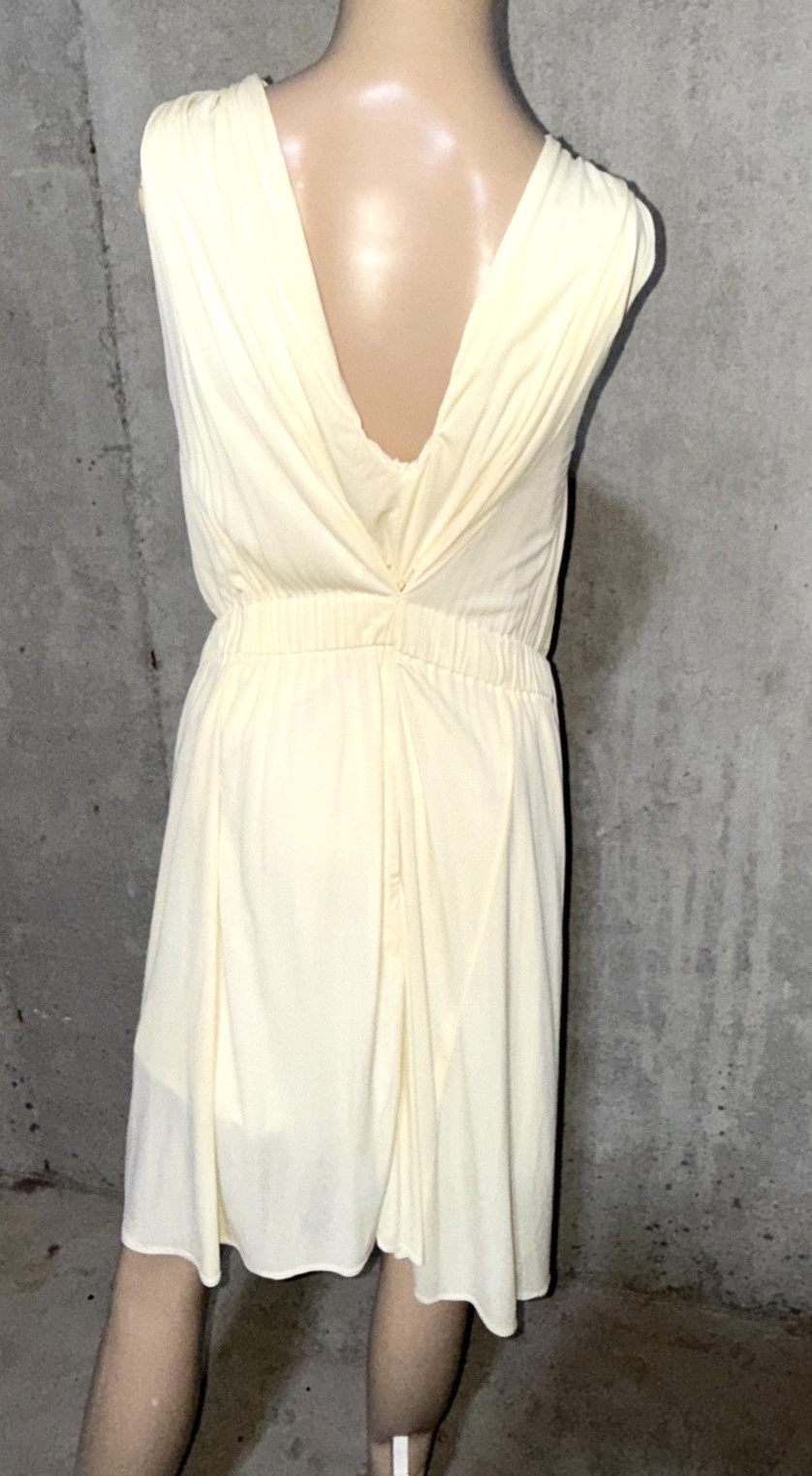 Alberta Ferretti 2008 Runway Gold Grecian Chain Embroidered Dress US 8 10 IT 46