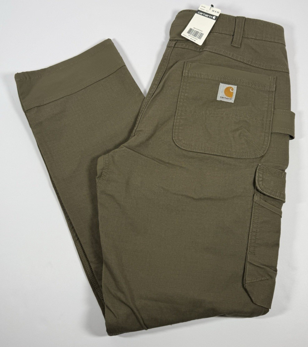 NEW Carhartt Pants Mens 34×32 Steel Cargo Rugged Flex Relaxed Fit 103335 Cordura