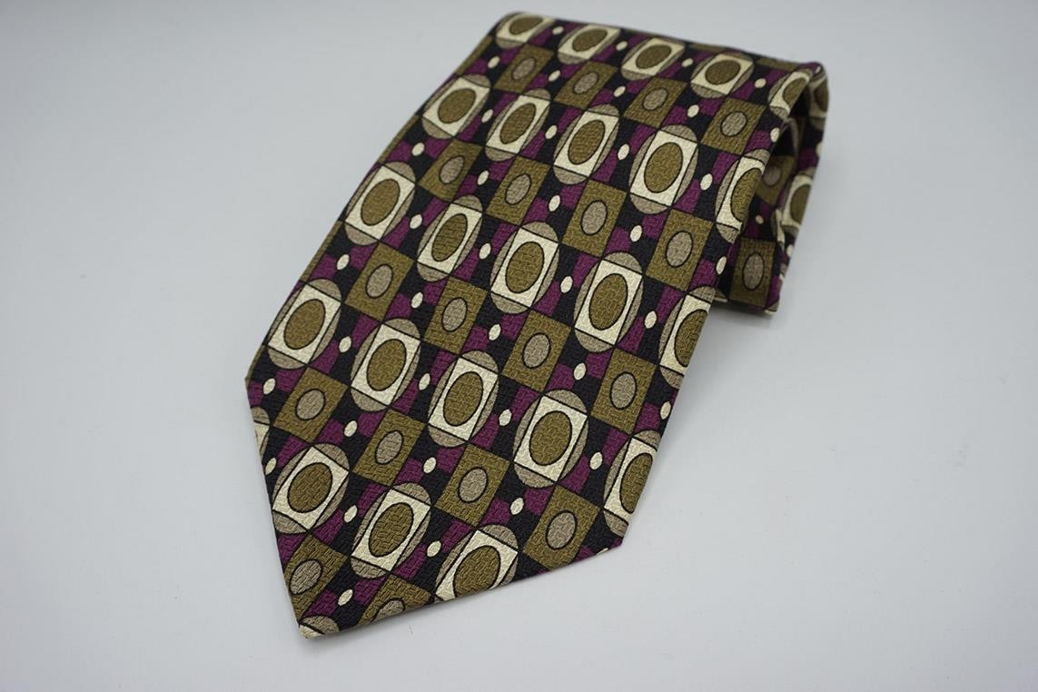 Silk Tie Necktie Stefano Milano Wide 3-3/4″