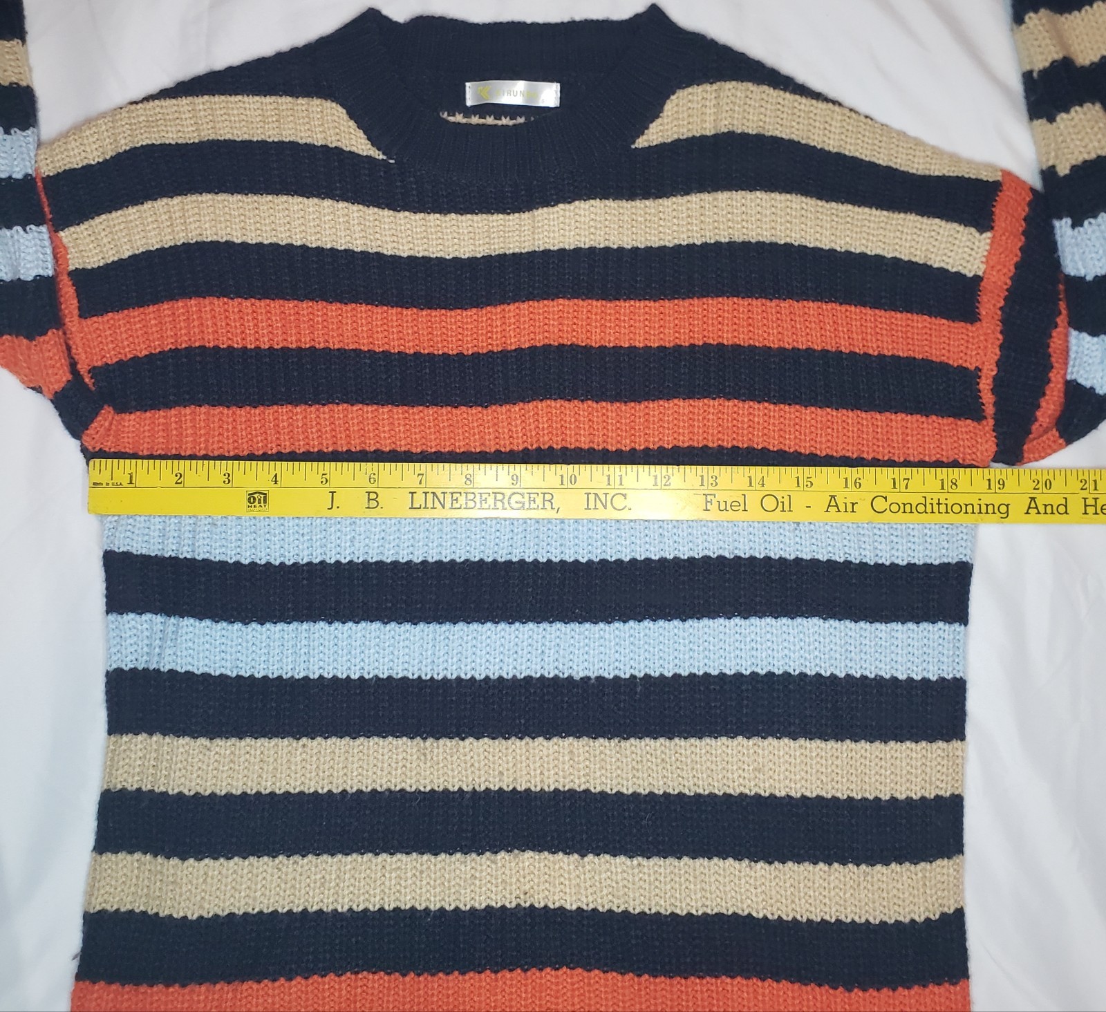 Kirundo Striped Knit Sweater Womens Size Small Crew Neck Pullover Long Sleeve