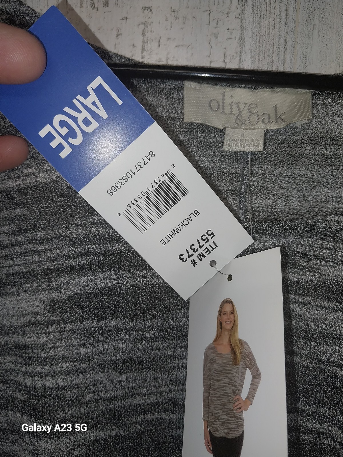 Olive and Oak Open Knit Sweater Womens Size L Marled Gray Lightweight Sheer