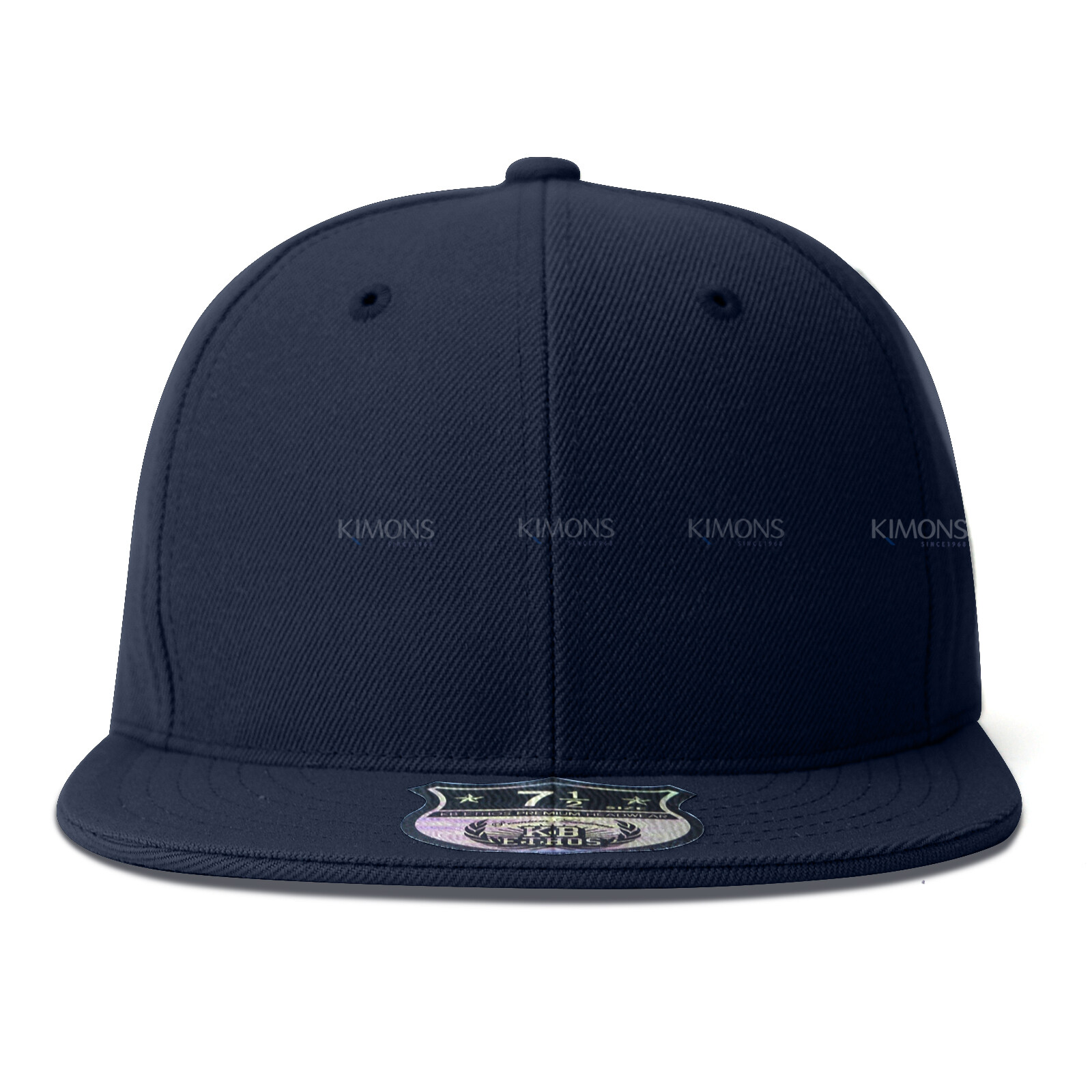 Premium Solid Fitted Baseball Cap Hat Blank Plain Flat Bill 9-Sizes Trucker II