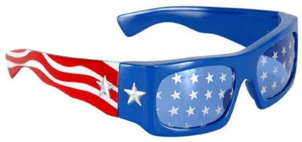 NEW Elope Patriot Sunglasses Red White Blue Stars Stripes American Flag