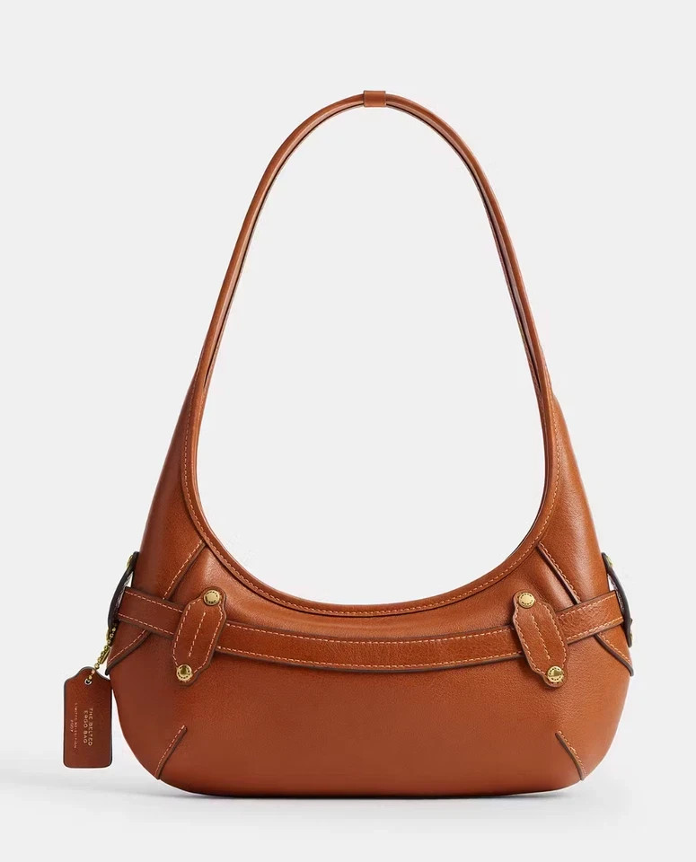 COACH Belted Ergo Shoulder Bag 26 Amber Brown CEN80 NWT