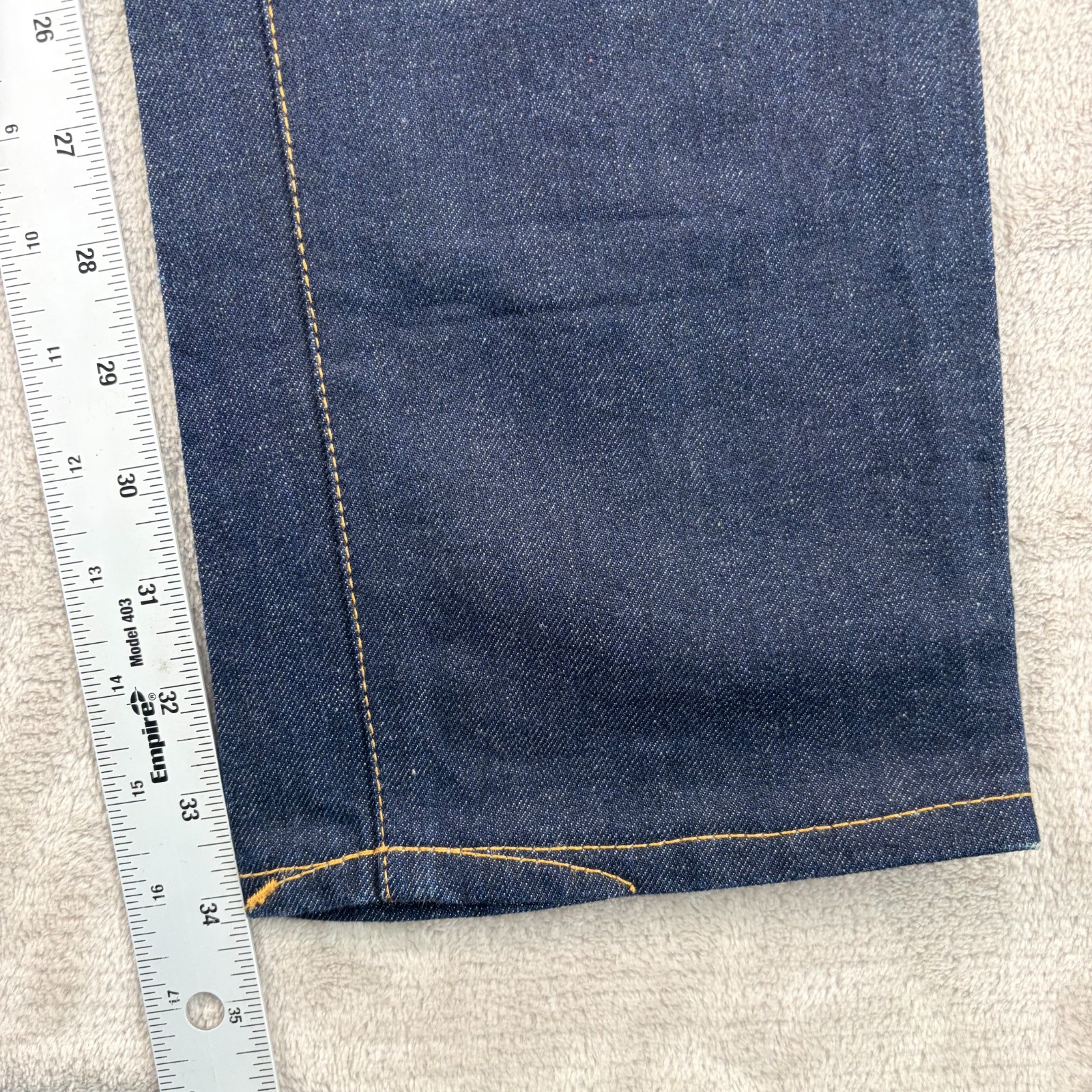 Quality Mending Co Norman Selby Selvedge Jeans Men 29×34 (Tag 28×32) NY USA Made