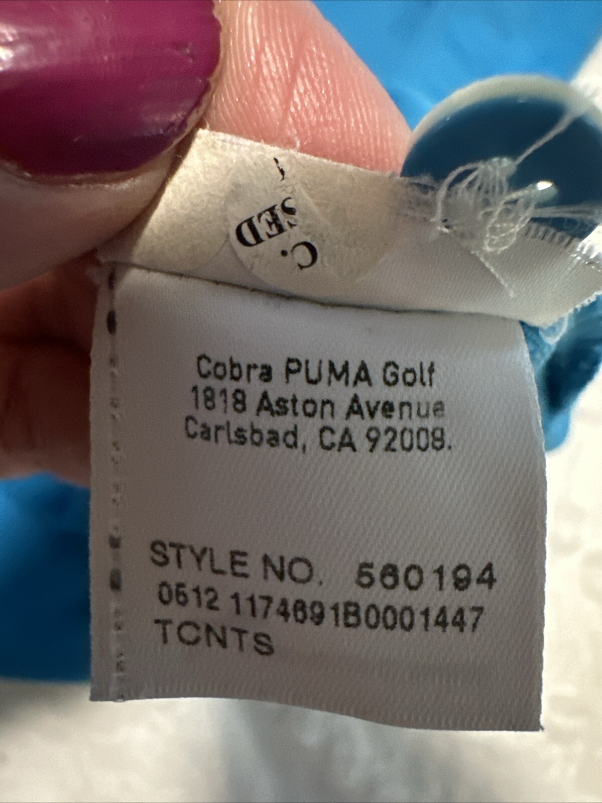 Puma cobra golf L aqua blue micro fiber polo shirt