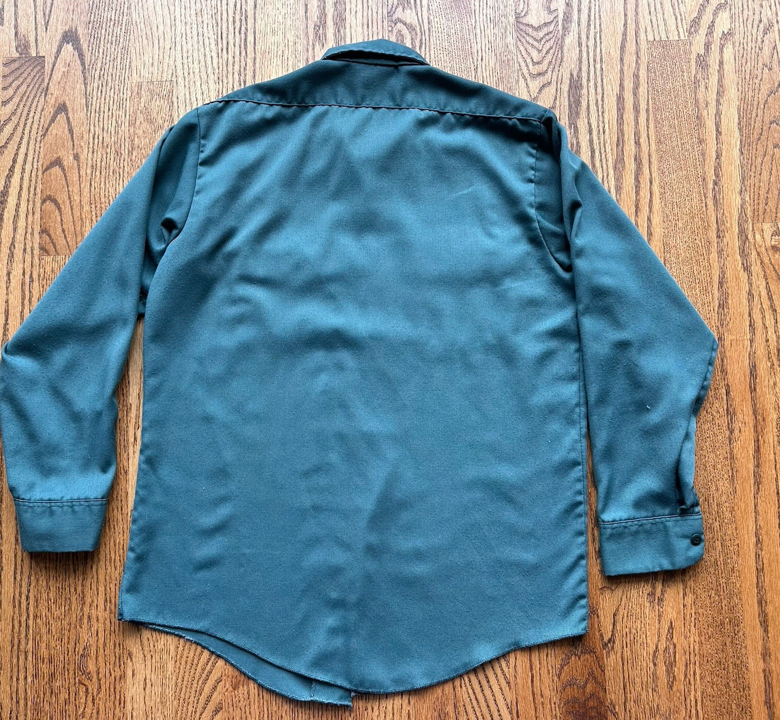 Dickies Men’s Twill Work Shirt Green Long Sleeve Button 15-15 1/2 x 33