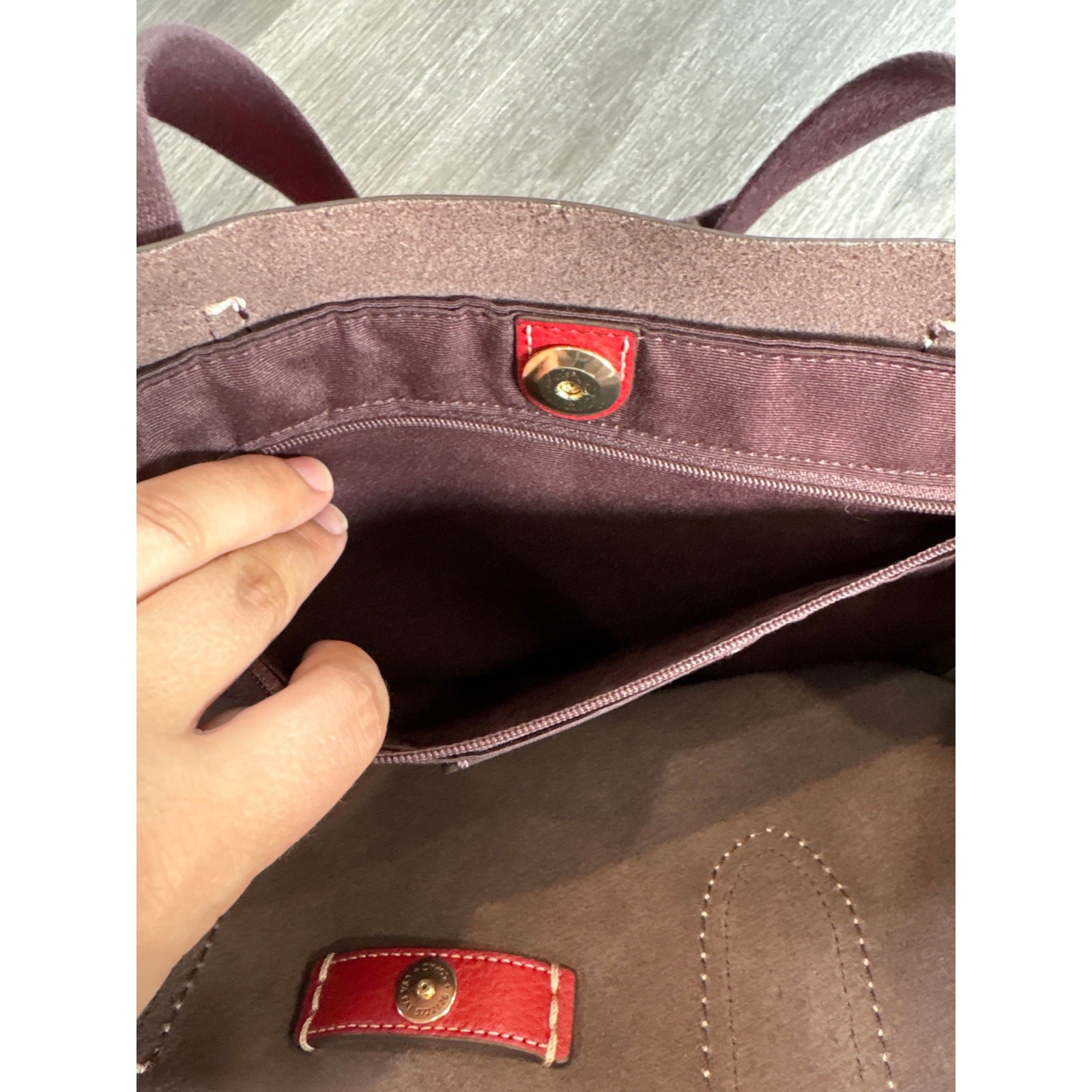 Coach Leather Derby Tote Bag Red