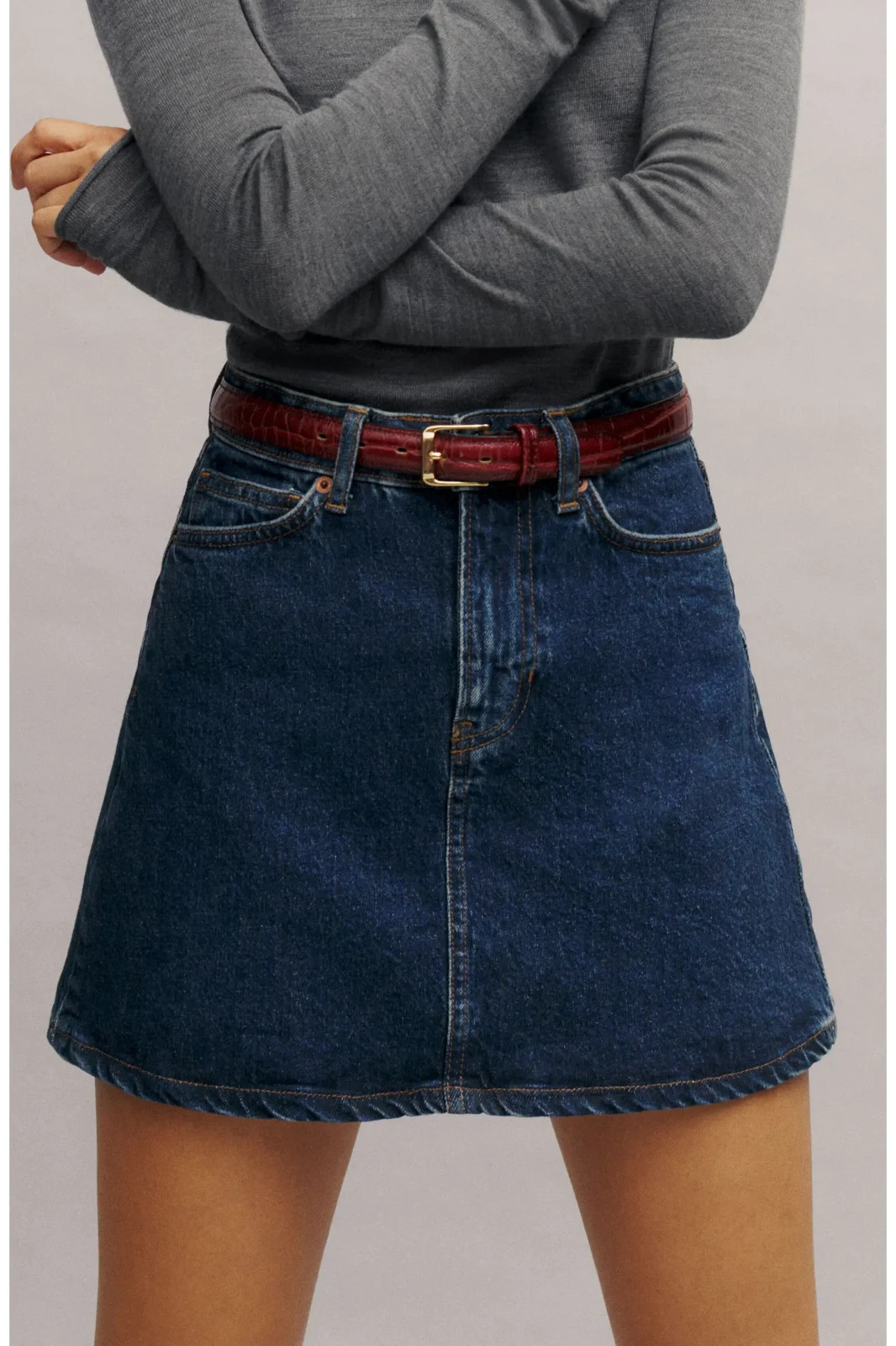 NWOT $148 | Reformation Lydia High Waist Denim Miniskirt in Huron | Size 27
