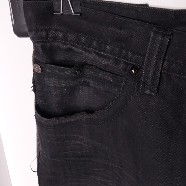 Gold Label Jeans Black With Metal Button Pockets And Pyramid Rivets 36×34
