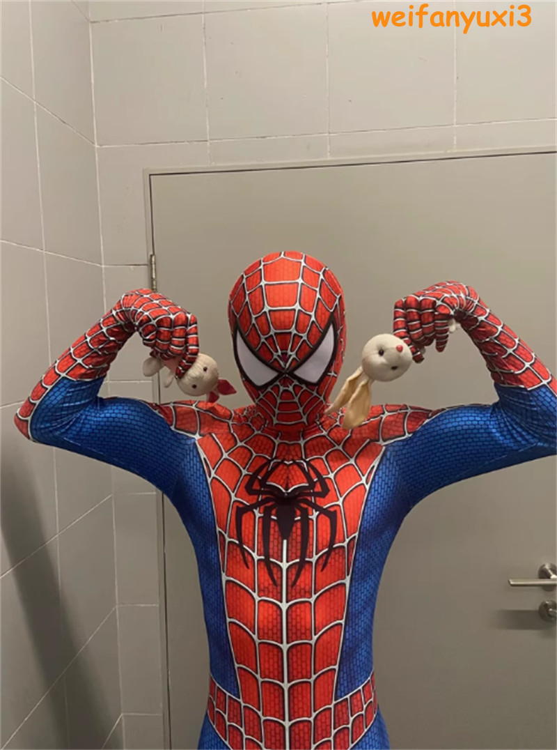 Classic Spider-Man Tobey Maguire Cosplay Costume Zentai Jumpsuit Bodysuit Suit