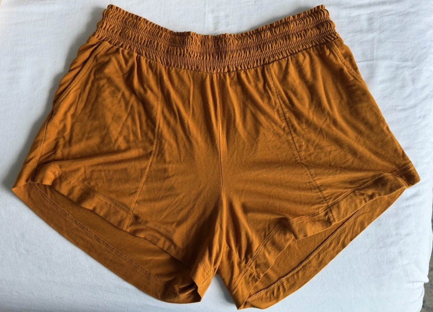 Soma Cool Nights Pajama Sleep Shorts S Orange Soft Comfy Lounge Pockets
