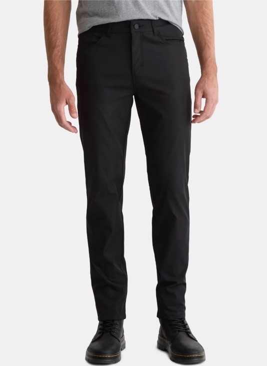New George Men’s Straight Leg Performance Pants Black Soot Size 34×30