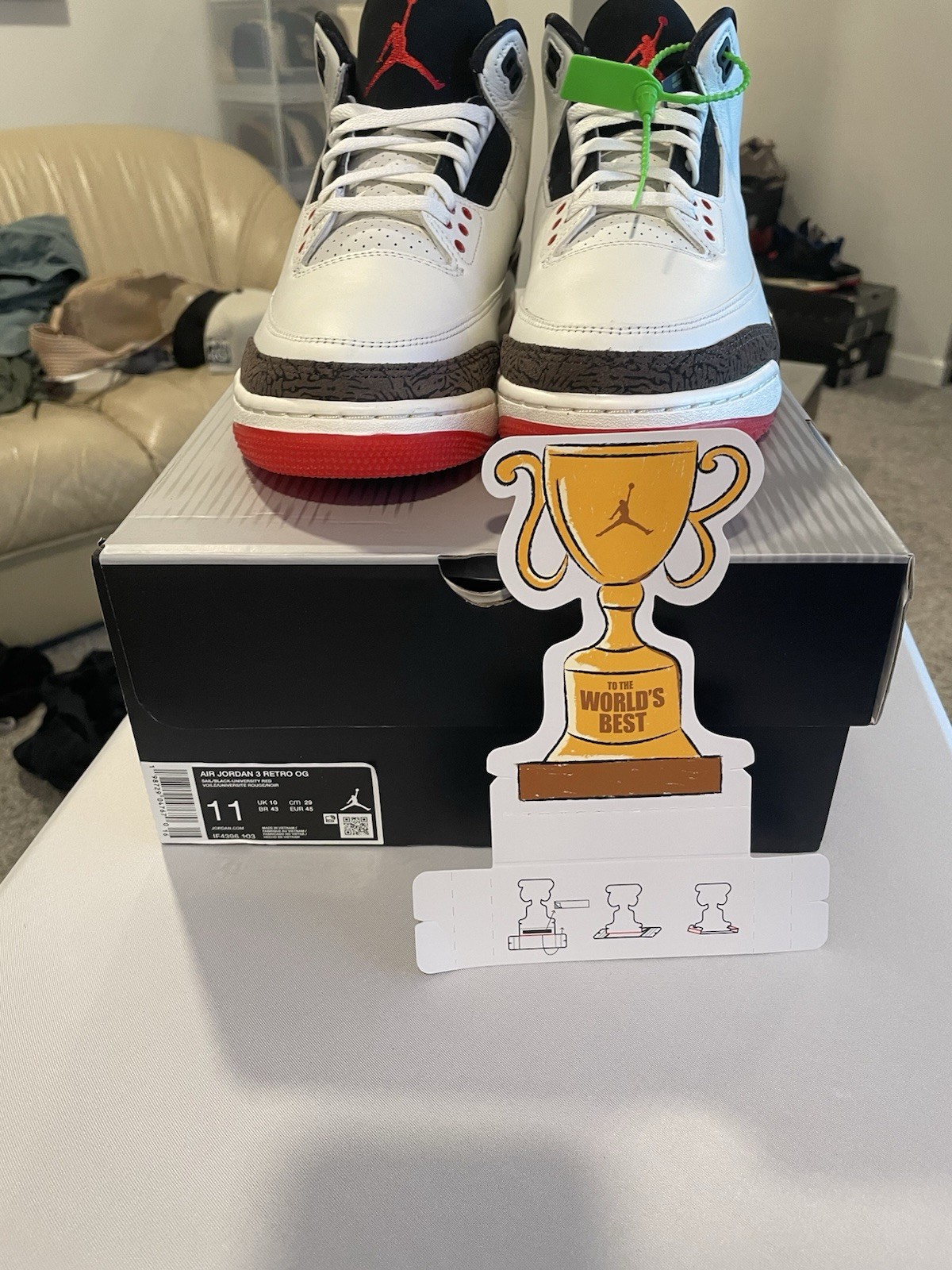 Brand New Air Jordan 3 Retro World’s Best Dad Size 11 Men’s 136064 DS W/box 🔥🔥