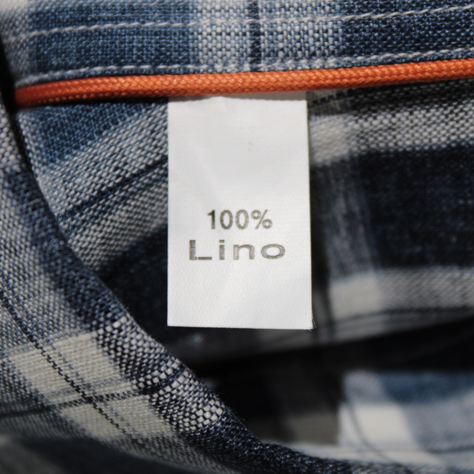 Corneliani NWT Casual Button Down Shirt Size M In Blue Plaid Linen