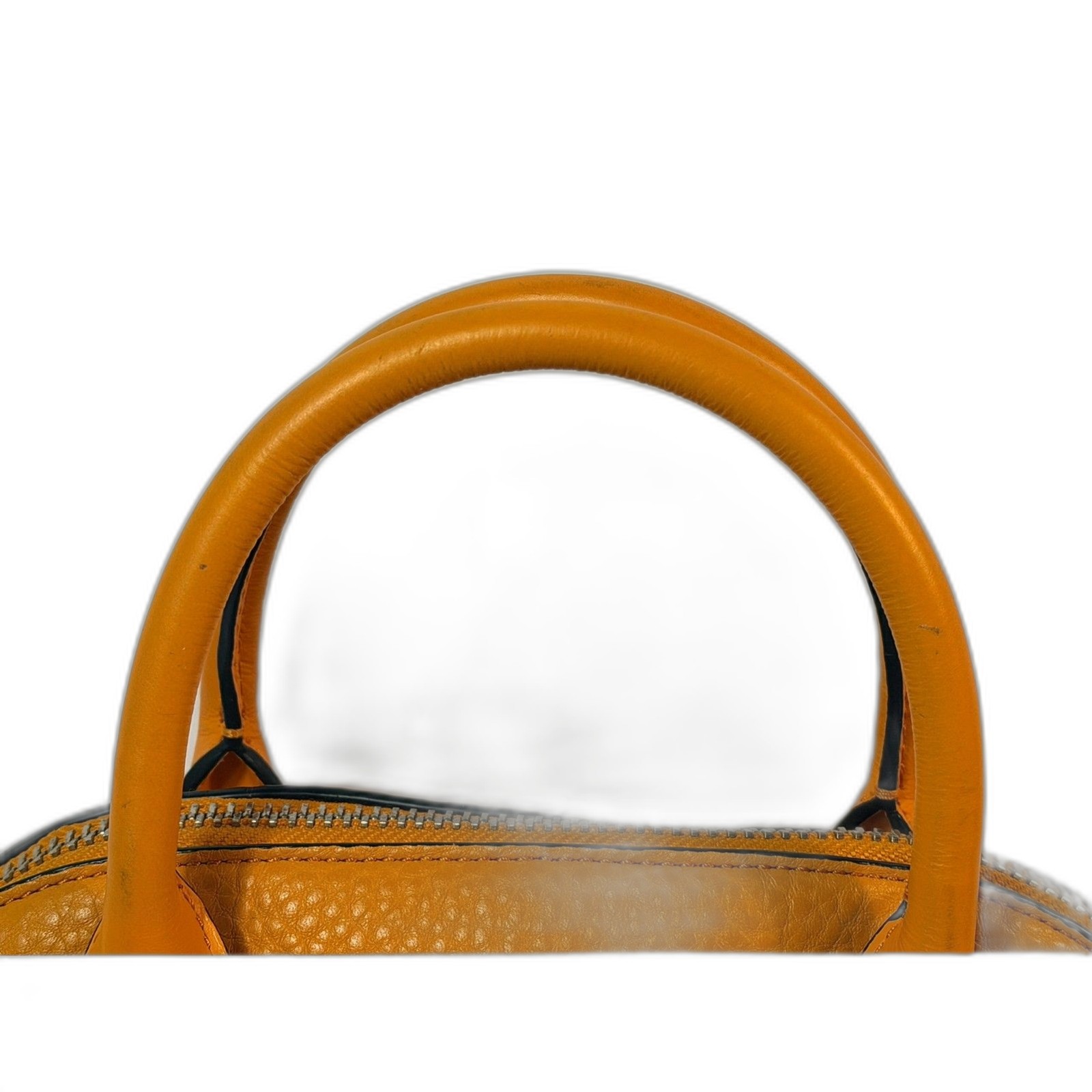 COACH Bleecker Leather Mini Preston Satchel Bright Mandarin F30143 Bowler RARE