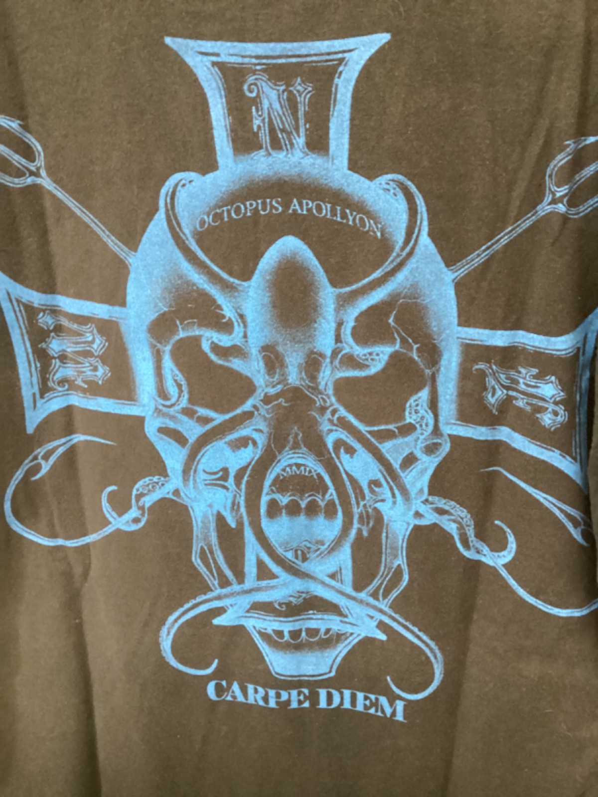 Hooked Carpe Diem Octopus Apollyon 2009 Black Large Cotton T Shirt T20