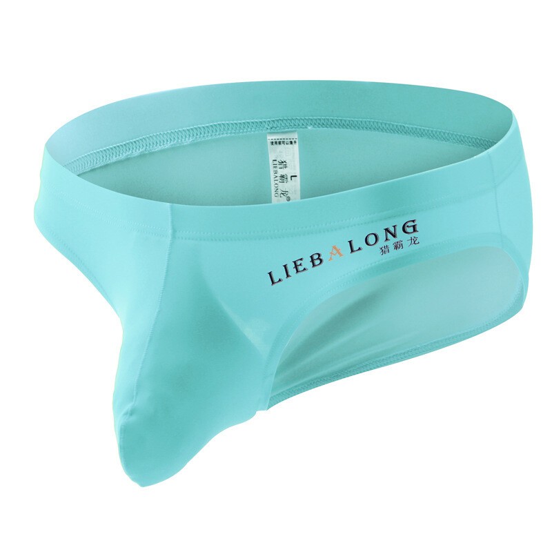 Mens Ice Silk Briefs Sexy Low Waist Bikini Panties Pouch Breathable Underwear US