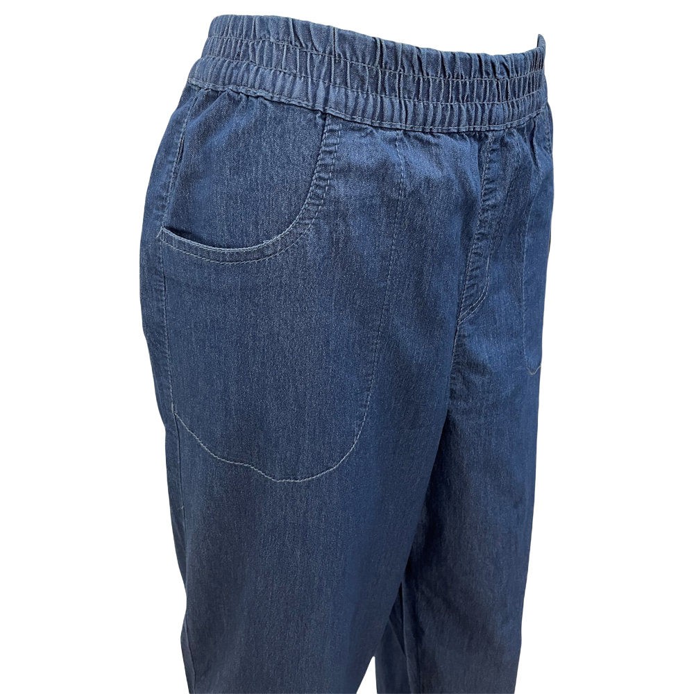 Gold Coast Women’s Denim Palazzo Pants, Medium