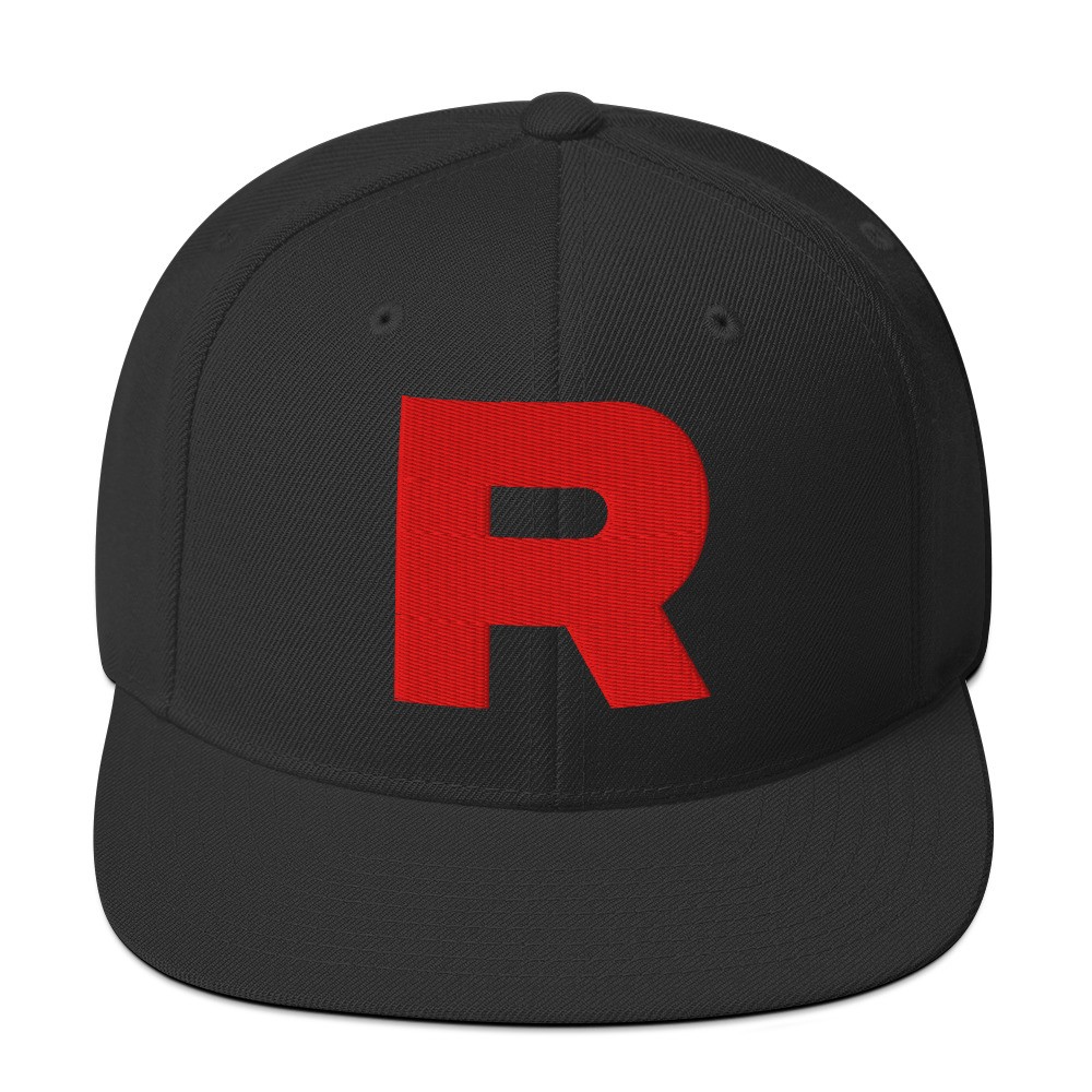 Team Rocket Pokemon R Snapback Hat