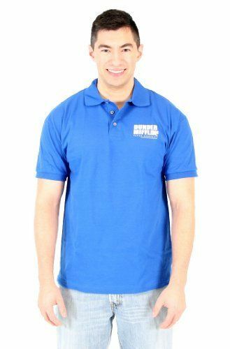 Adult Men’s Dunder Mufflin Paper Comapny Left Chest Logo Blue Polo Shirt