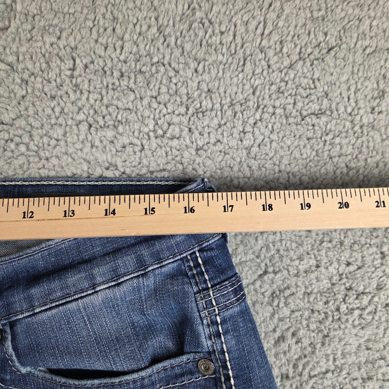 BKE Alec Jeans Mens 34R (33×31) Blue Straight Denim Stretch Casual