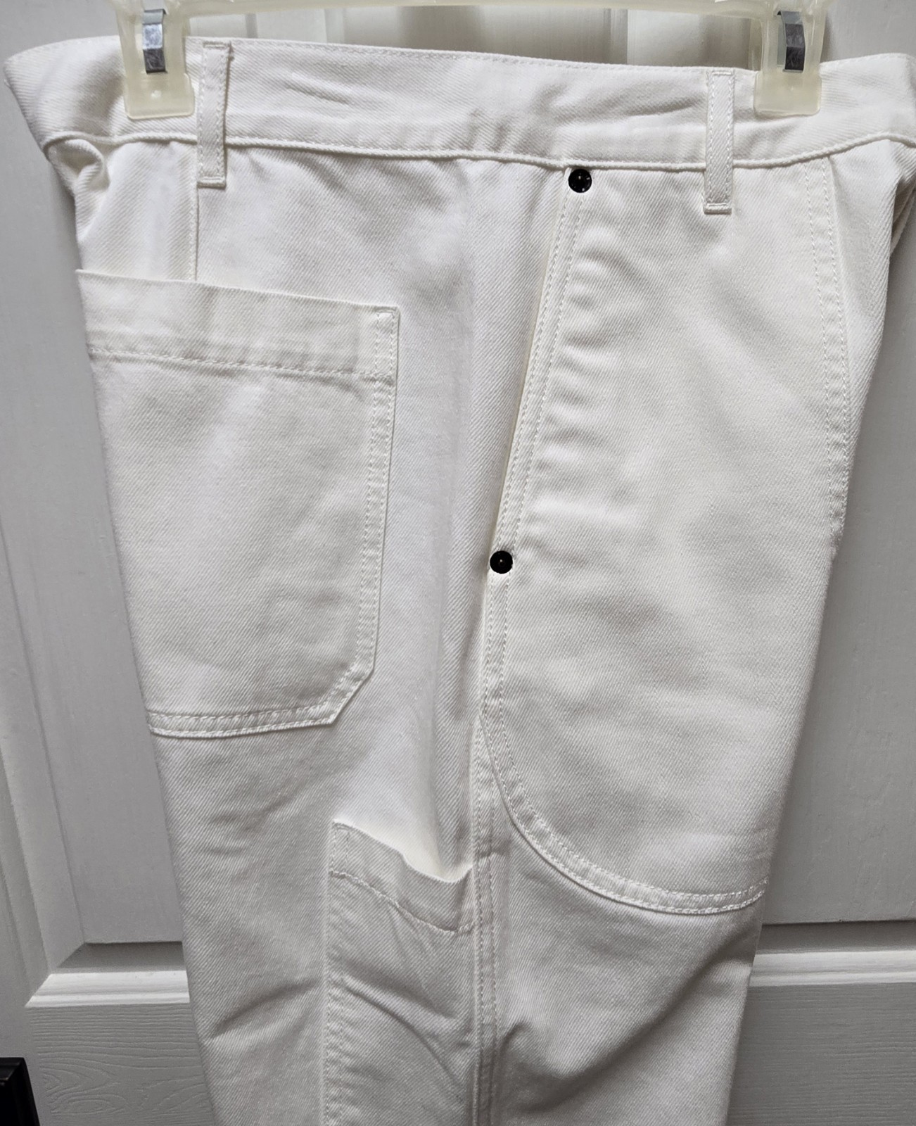 The Row Hester Wide Leg Cropped Jeans, Size 4, White