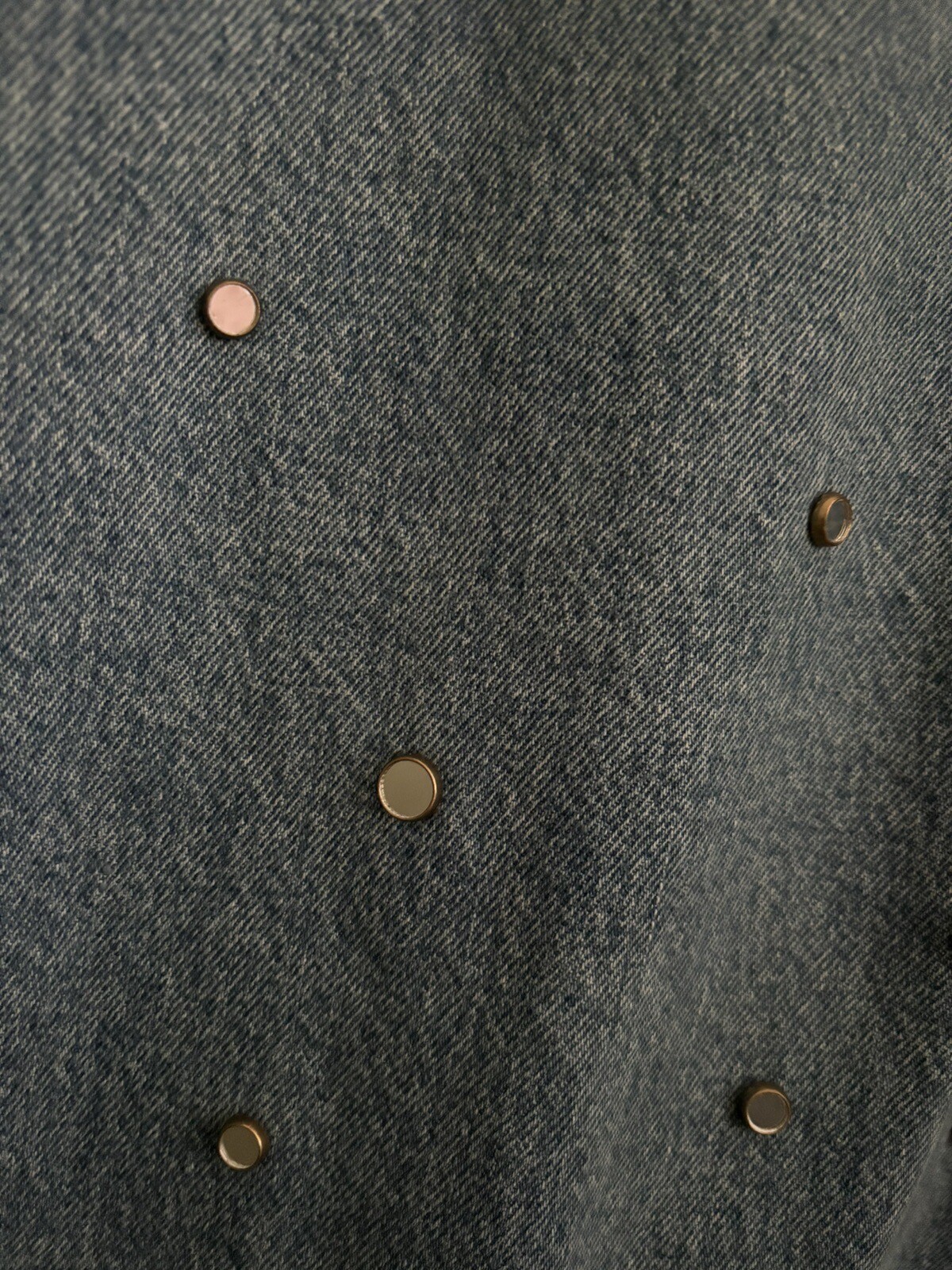 Sandro Paris Blue Denim Jacket With Studded Mirrors- UK 6- Fits UK 6-10 Relaxed