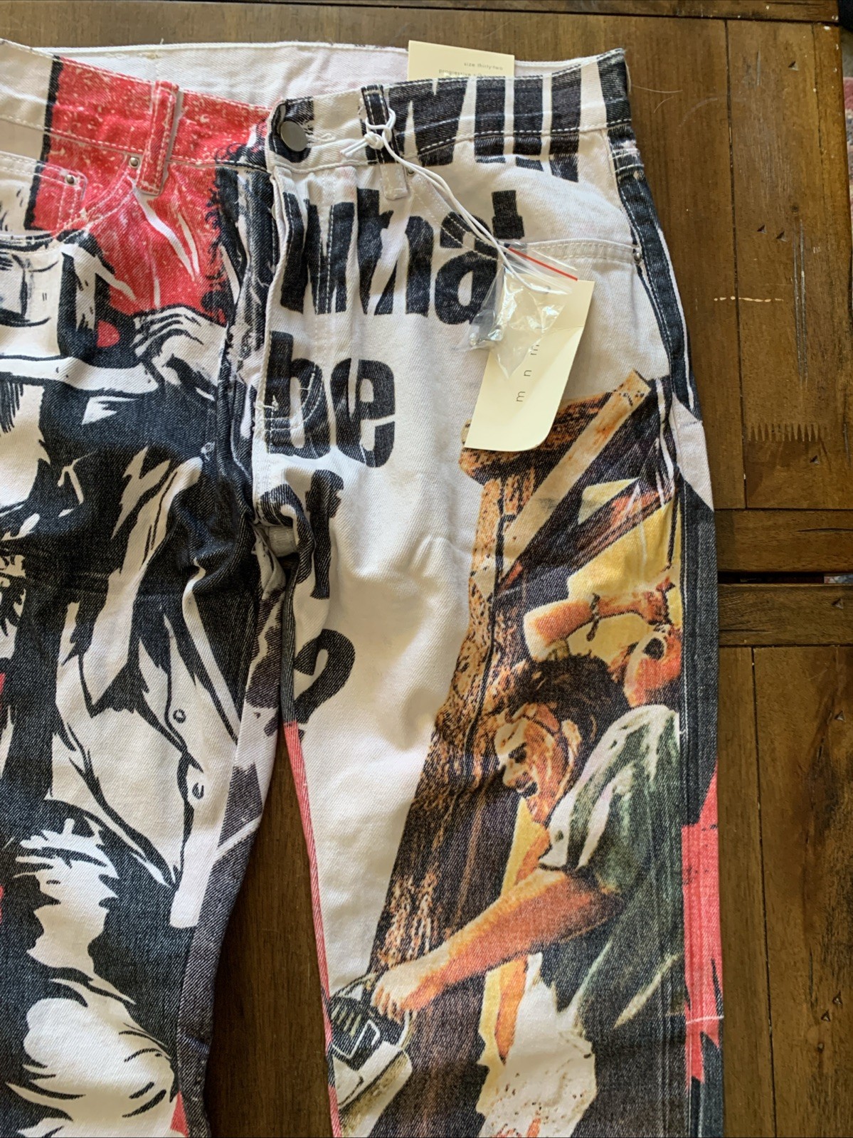 MNML Mens Straight Leg- split-design with a “Texas Chainsaw Massacre” print