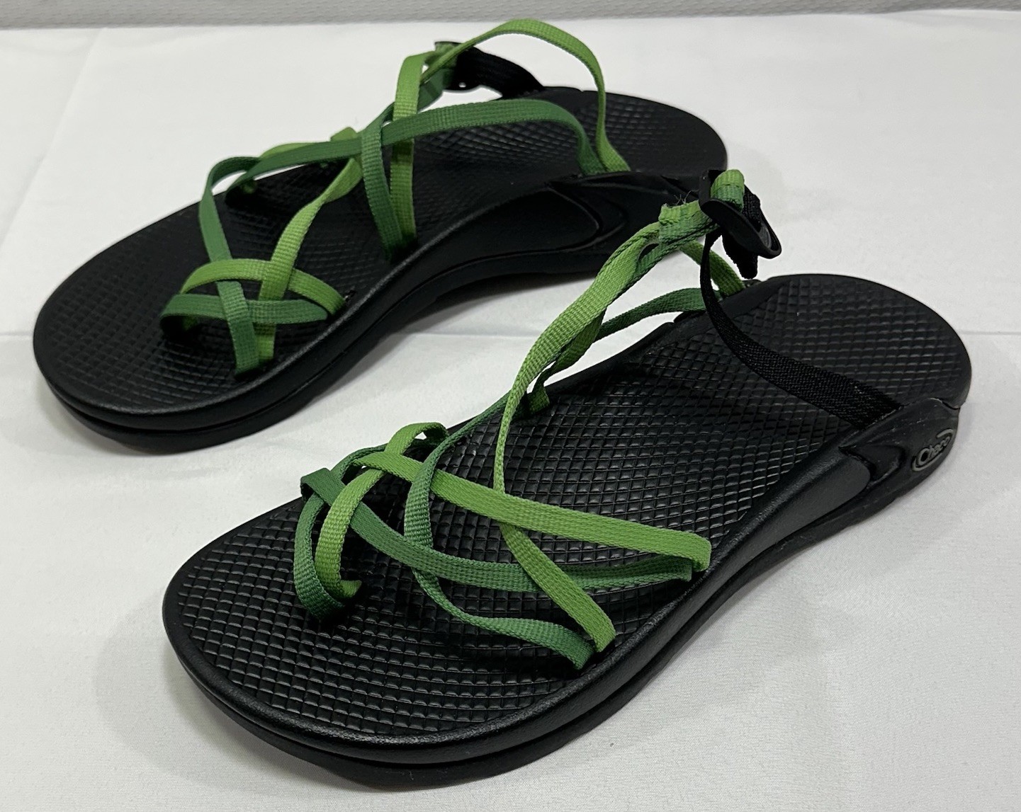 Chaco Zong X EcoTread Sandal Womens Size 8 Green And Black Casual Outdoor