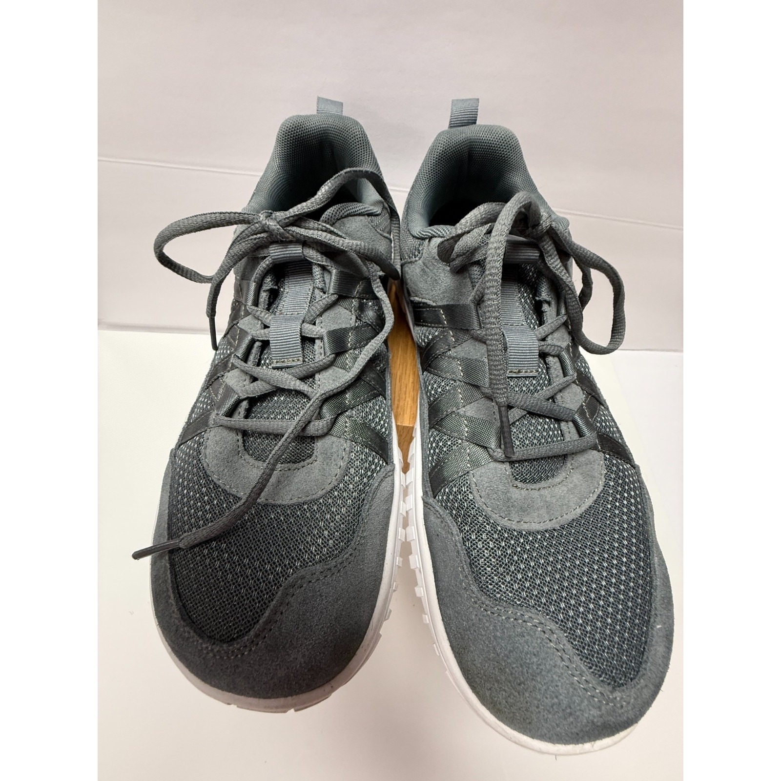 HOBIBEAR Gray Lightweight Athletic Walking Shoes Comfort Casual Outdoor EU 43