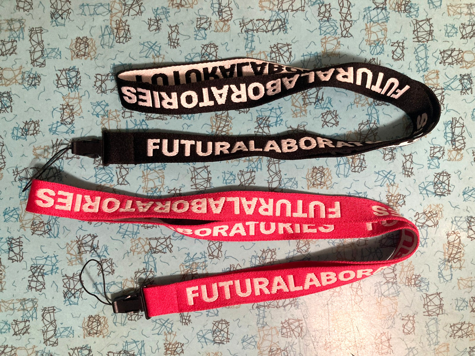 Futura Laboratories 2000 Lanyards Bundle Of 2 Hot Pink and Black & White