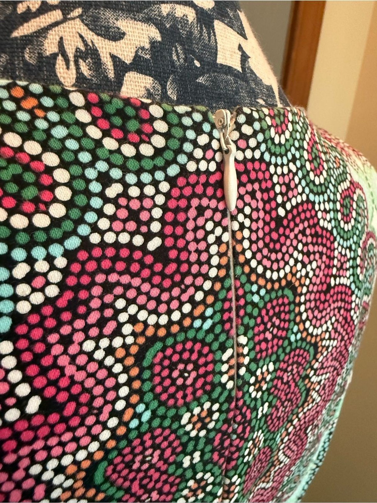 Sleeveless Mint & Pink Mandala design dress-London Times (8)